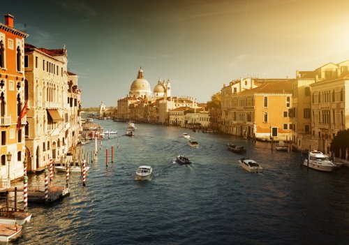 Grand Canal and Basilica Santa Maria della Salute, Venice, Italy - 900391008