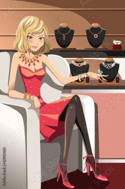 Woman with jewelry - 900461320