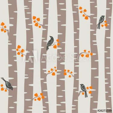 autumn trees pattern - 900461444