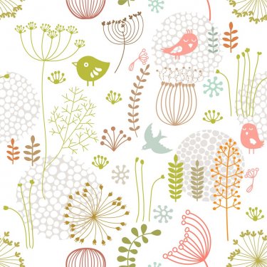 seamless pattern with abstract floral ornament - 900461468