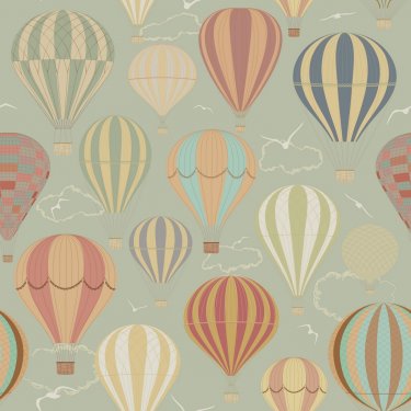 Background with hot air balloons