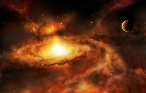 Galaxy core nebula in deep space - 900462186