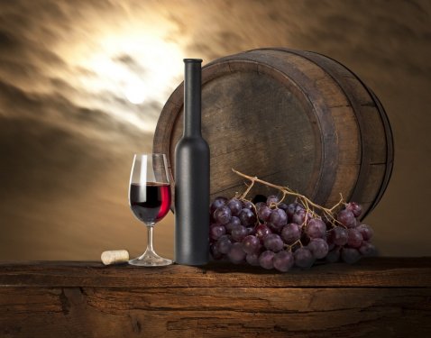 still life with red wine - 900464205