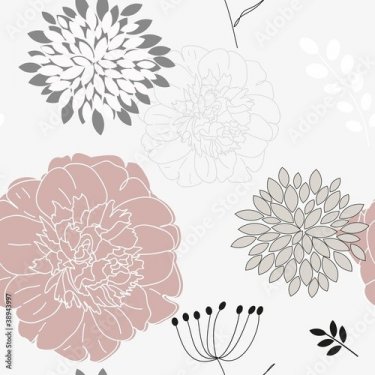 Seamless floral background - 900465841