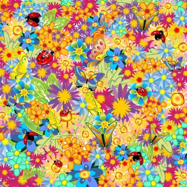 Primavera Fiori Sfondo-Springtime Flowers Background-Vector