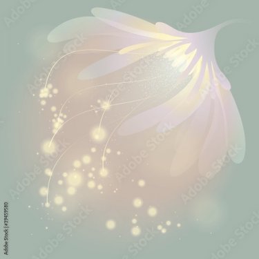 Soft fairy flower at spring sunrise - 900485015