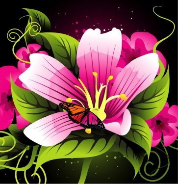 beauty flower close up vector - 900485415