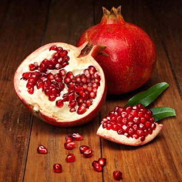 juicy pomegranate open