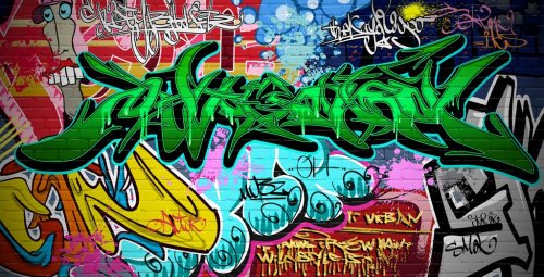 Graffiti Art Vector Background. Urban wall - 900710671