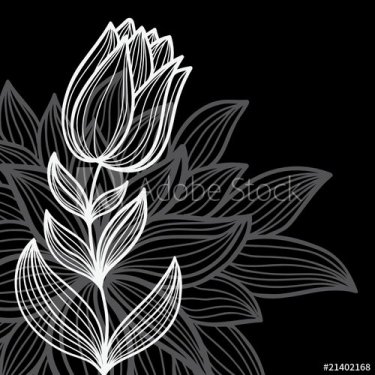 black floral background - 900882324