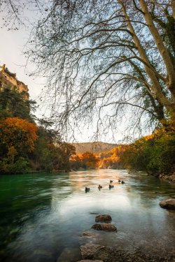 Beautiful river in Fontaine-de-Vaucluse, France