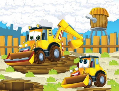 The cartoon digger - illustration for the children - 901138941