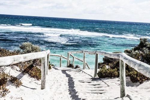 Scenic view over one of the beaches of Rottnest island