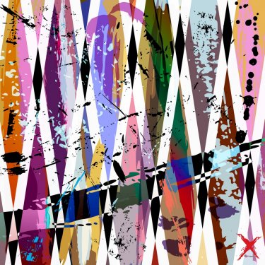 abstract background, with strokes, splashes and geometric lines - 901140469