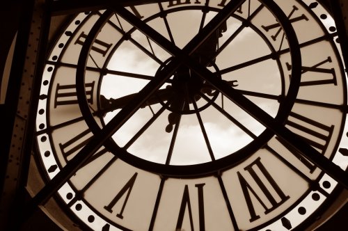 clock at the orsay museum. paris, france - 901140539