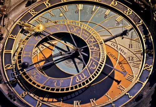 Astronomical clock in Prague, Czech republic - 901140680