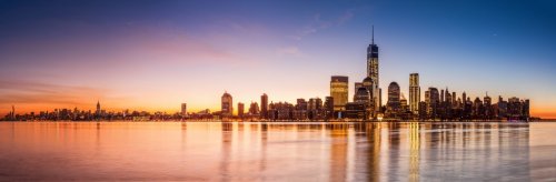 New York panorama at sunrise