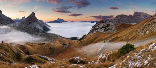 Beautiful summer landscape in the mountains. Sunrise - Italy Dol - 901141825