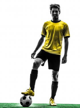 brazilian soccer football player young man silhouette - 901141908