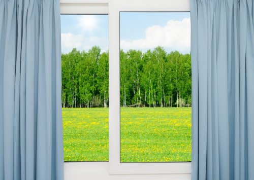 nature landscape with a view through a window  - 901142183