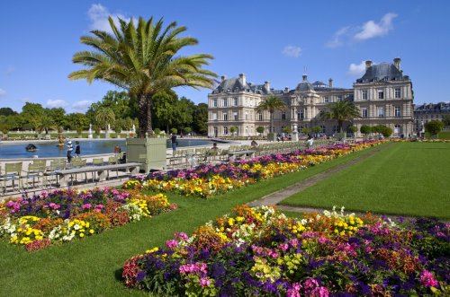 Luxembourg Palace in Jardin du Luxembourg in Paris