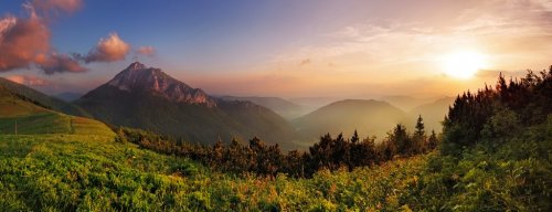Roszutec peak in sunset - Slovakia mountain Fatra