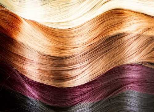 Hair Colors Palette. Hair Texture