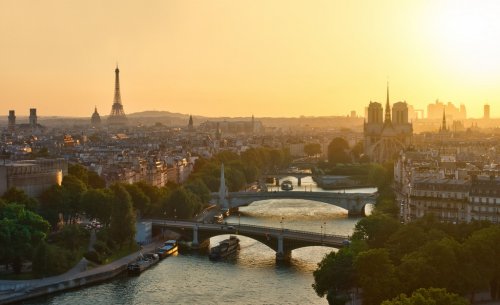 Tout Paris au coucher de soleil