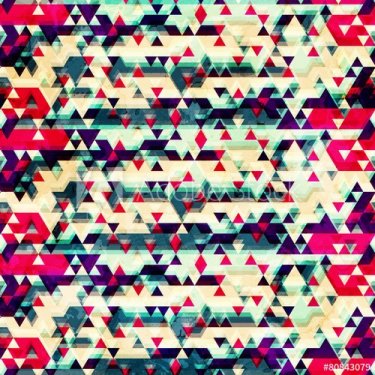 vintage triangle seamless pattern - 901144738