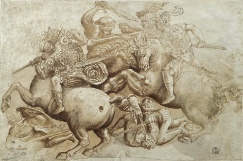 Leonardo da Vinci: The Battle of Anghiari, detail - 901144787