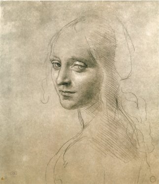 Leonardo da Vinci: Face of the Angel for the Virgin of the Rocks - 901144790