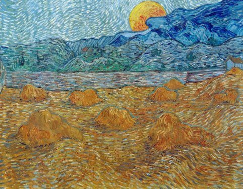 Vincent van Gogh: Evening Landscape with Rising Moon - 901144815