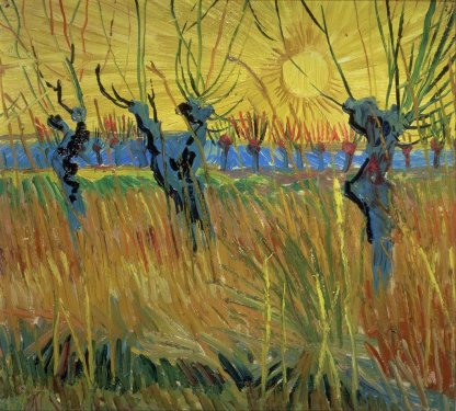 Vincent van Gogh: Pollard Willows With Setting Sun - 901144820