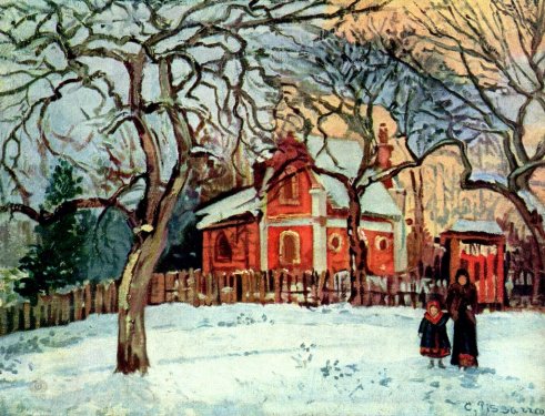 Camille Pissarro: Chestnut Trees, Louveciennes, Winter 1872