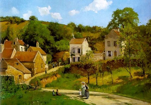 Camille Pissarro: LHermitage at Pontoise. (1867) - 901144857