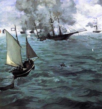 Ã‰douard Manet: Battle of the Kearsarge and the Alabama - 1864