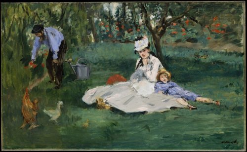 Ã‰douard Manet - The Monet Family in Their Garden at Argenteuil
