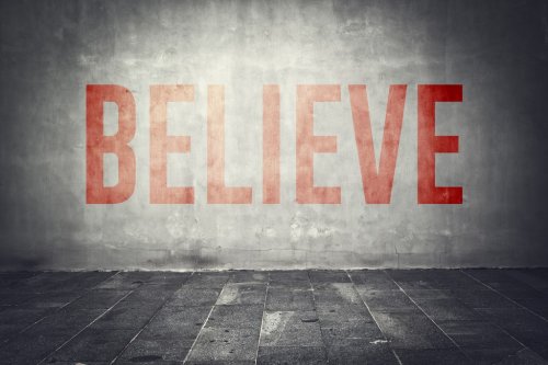 Believe message on the wall - 901145092