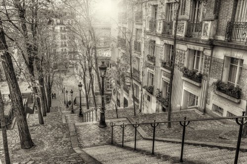 The historic district of Montmartre in Paris,France - 901145105