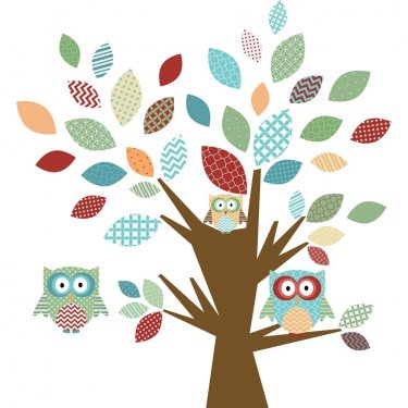 Cute Owl and Tree - 901145450