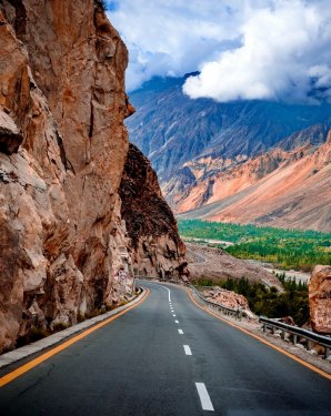 Karakorum Highway in Pakistan - 901147376