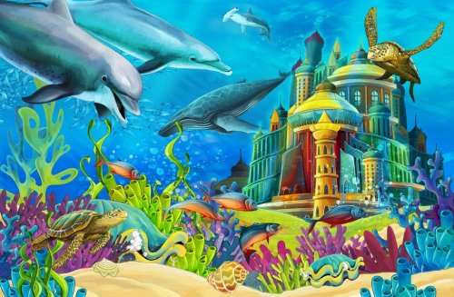 The coral reef - illustration for the children - 901148309