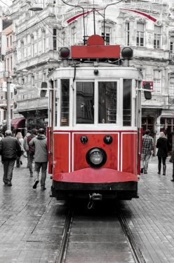 Old tram in Istanbul - 901148388