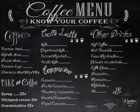 Coffee shop menu - 901148488