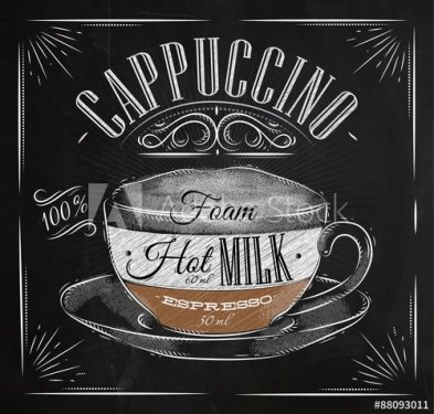 Poster cappuccino chalk - 901148497
