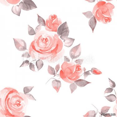 Background with beautiful roses. Seamless pattern vector 11 - 901148819