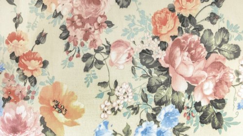 Retro Floral Pattern Fabric Background Vintage Style - 901148966