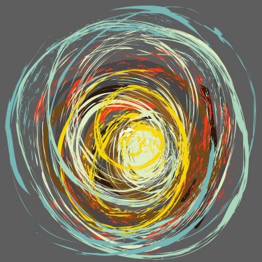 Vector colourful abstract circle brush background paint - 901149107