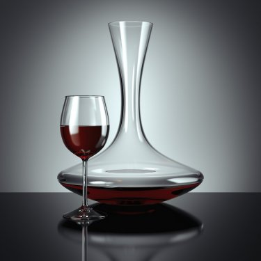 Decanting of red wine. 3d rendering - 901149180