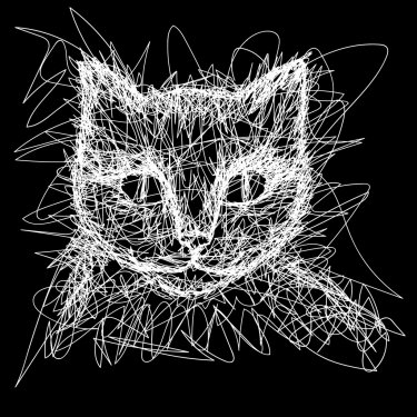 T-shirt graphics. Simple drawing liner. Doodle. Children's drawing. Cat